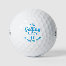 New Golfing Buddy, Custom Baby Boy Ankündigung Golfball