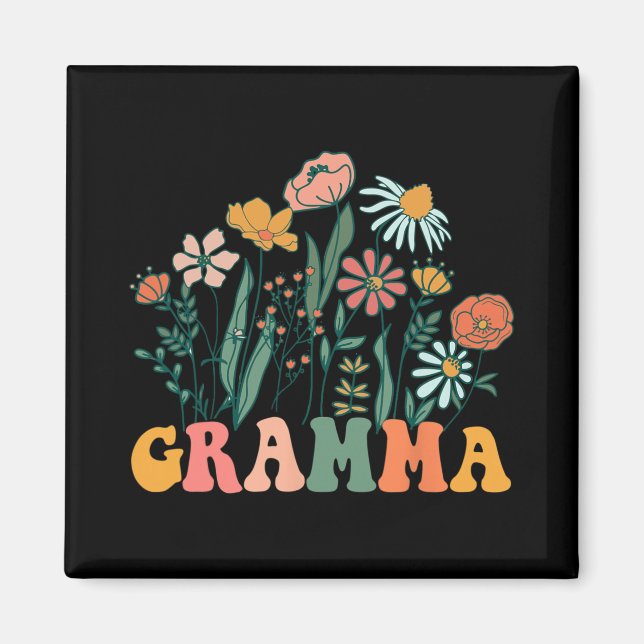 New Gramma Wildflower First Birthday &amp; Baby Sh Magnet (Vorne)