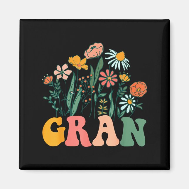 New Gran Wildflower First Birthday &amp; Baby Show Magnet (Vorne)