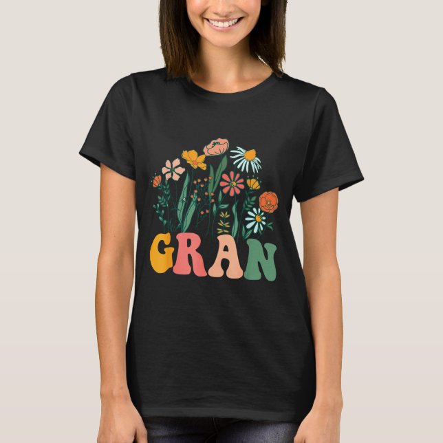 New Gran Wildflower First Birthday &amp; Baby Show T-Shirt (Vorderseite)