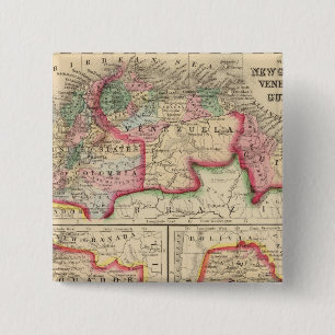 New Granada, Venezuela, Guyana Karte von Mitchell Button