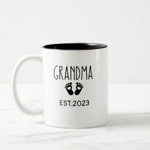 New GrandMa Geschenk, Schwangerschaftsankündigung, Zweifarbige Tasse