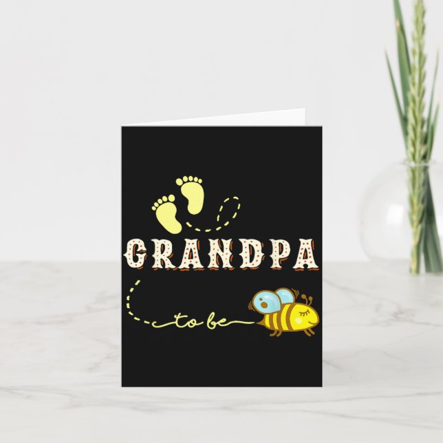 New Grandpa Grandpa To Bee Funny Fathers Day Shirt Karte (Vorderseite)