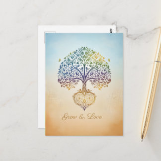 New Grow and love design Postkarte