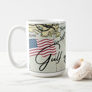 New GULF OF AMERICA name on US Map American Flag Kaffeetasse