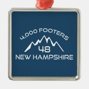 New Hampshire 4000 Footers Mountain Ornament Aus Metall