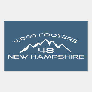 New Hampshire 4000 Footers Mountain Rechteckiger Aufkleber