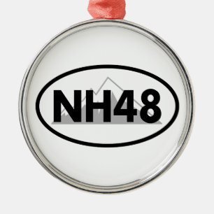 New Hampshire 48 Oval Ornament Aus Metall