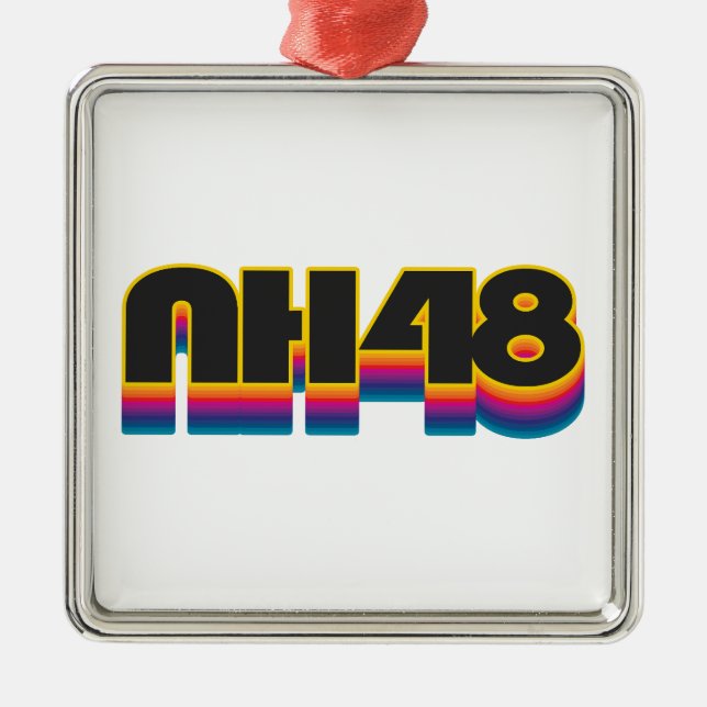 New Hampshire 48 Rainbow Ornament Aus Metall (Vorne)