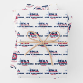 New Hampshire, 50 Staaten, Liberty Bell Geschenkpapier Set