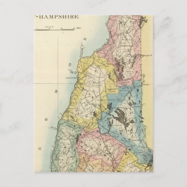 New Hampshire 5 Postkarte (Vorderseite)