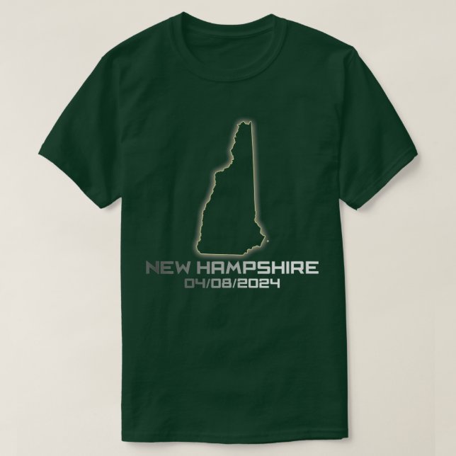 New Hampshire America Astronomy Total Solar Eclips T-Shirt (Design vorne)
