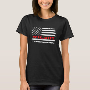 New Hampshire American Flag Wilmot USA Patriotic S T-Shirt