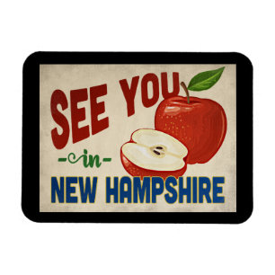 New Hampshire Apfel - Vintage Reise Magnet