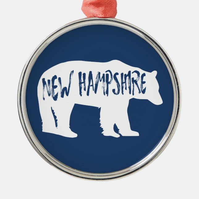New Hampshire Bear Ornament Aus Metall (Vorne)