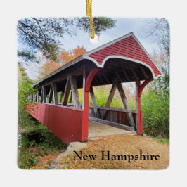 New Hampshire Belmont überdachte Brücke Keramikornament