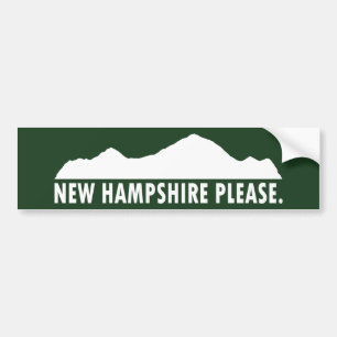 New Hampshire Bitte Autoaufkleber