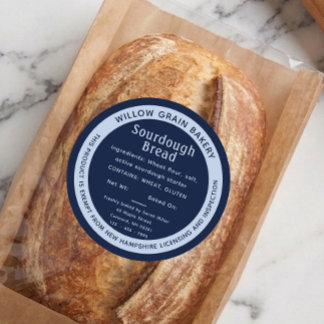 New Hampshire Blue Cottage Sauerteigbrot Etikett Runder Aufkleber