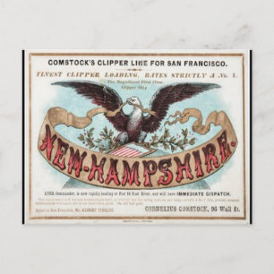New Hampshire Clipper Sailing Postkarte