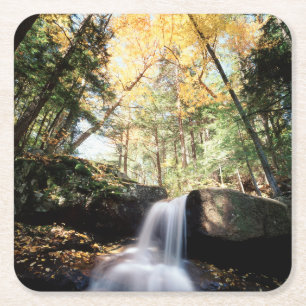 New Hampshire, ein Wasserfall in den White Rechteckiger Pappuntersetzer