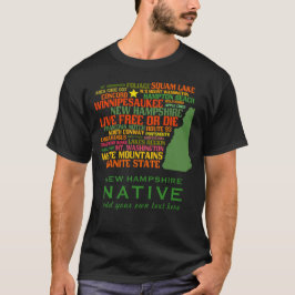 New Hampshire Eingeboren-lebhaftfreies oder die T-Shirt