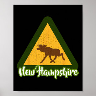 New Hampshire Elch Camping White Mountains Wildnis Poster