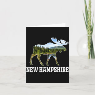 New Hampshire-Elch-Wildnis-Wald-Natur-Szene Karte