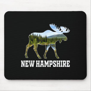 New Hampshire Elch-Wildnis-Wald-Natur-Szene Mousepad