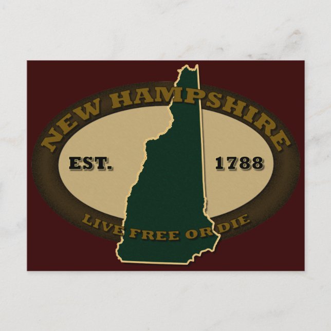 New Hampshire Est 1788 Postkarte (Vorderseite)