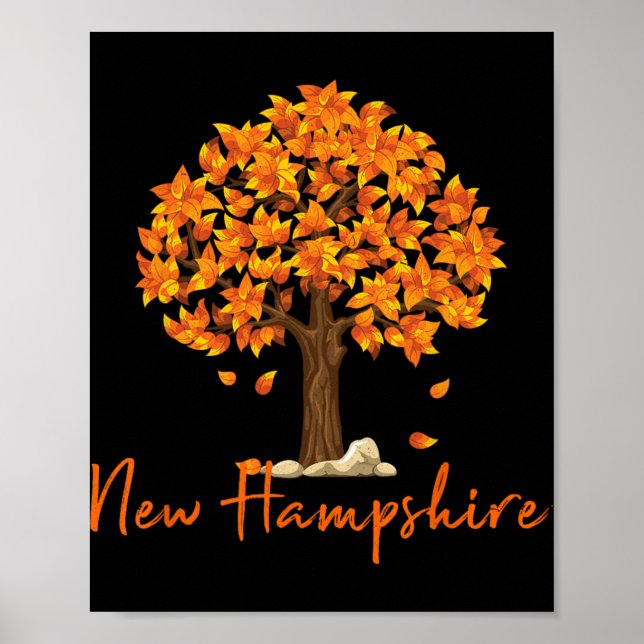 New Hampshire Fall Foliage Autumn Rustic Maple Oak Poster (Vorne)