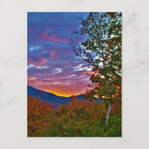 New Hampshire Fall Foliage Sunset Postkarte