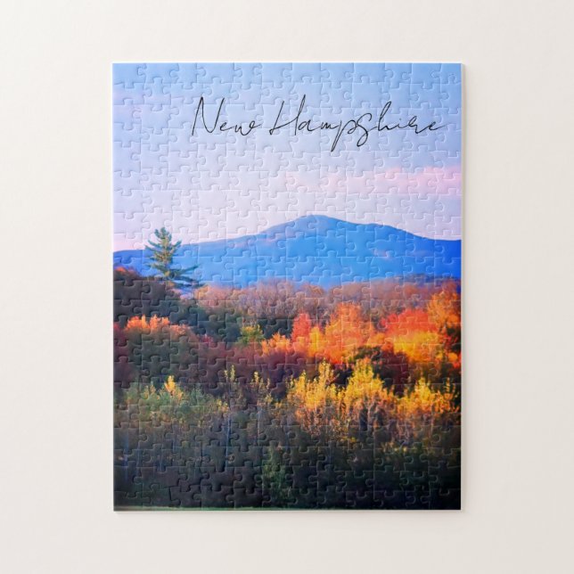 New Hampshire Fall White Berge 2 Puzzle (Vertikal)