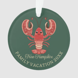New Hampshire Familienurlaub Andenken Hummer Ornament
