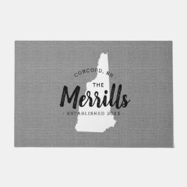 New Hampshire Family Monogram Staat Doormat Fußmatte