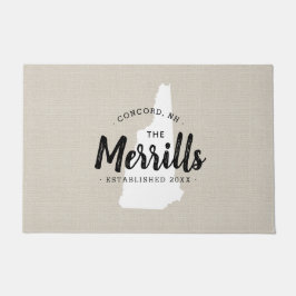 New Hampshire Family Monogram Staat Doormat Fußmatte