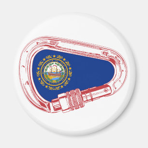 New Hampshire Flag Klettersteig Carabiner Magnet