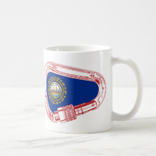 New Hampshire Flag Klettersteig Carabiner Tasse