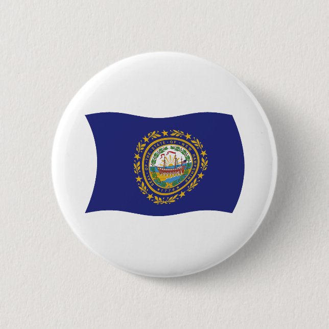 New Hampshire Flaggenknopf Button (Vorderseite)