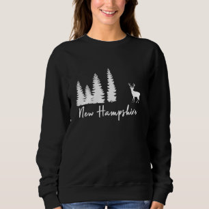 New Hampshire Forest Woods Campground Camping Dee Sweatshirt