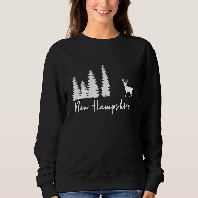 New Hampshire Forest Woods Campground Camping Dee Sweatshirt (Vorderseite)