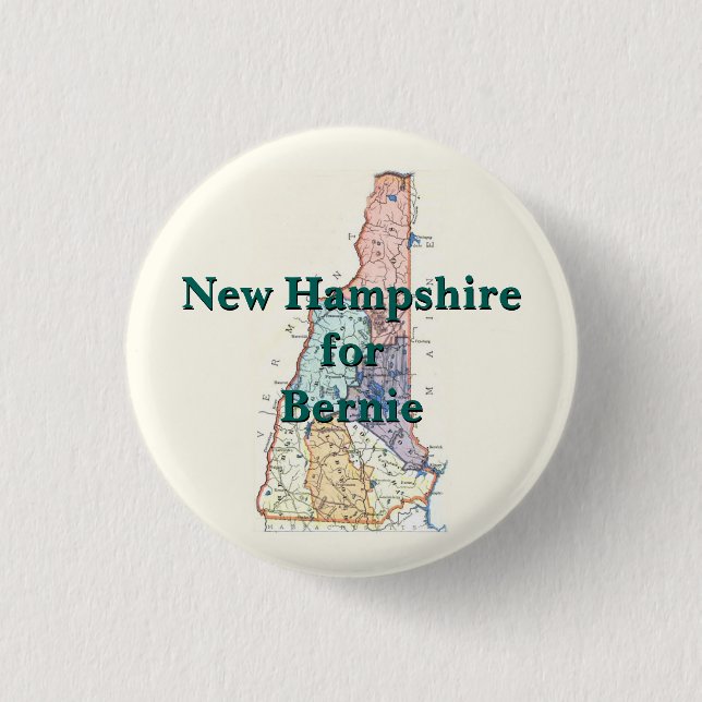 New Hampshire für Bernie 2016 Button (Vorderseite)