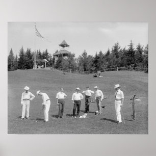 New Hampshire Golfers, 1910. Vintages Foto Poster