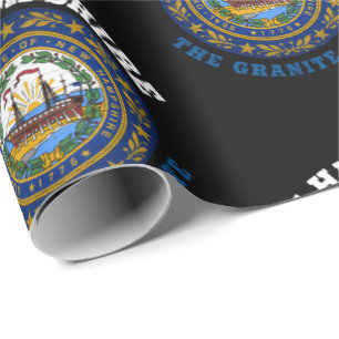 NEW HAMPSHIRE GRANITE STATE FLAGGE GESCHENKPAPIER