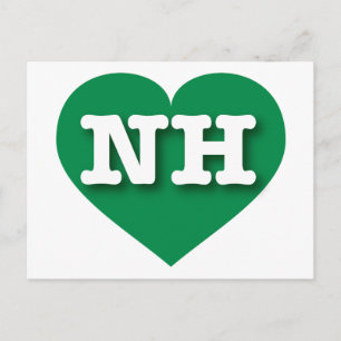 New Hampshire Green Heart - Große Liebe Postkarte