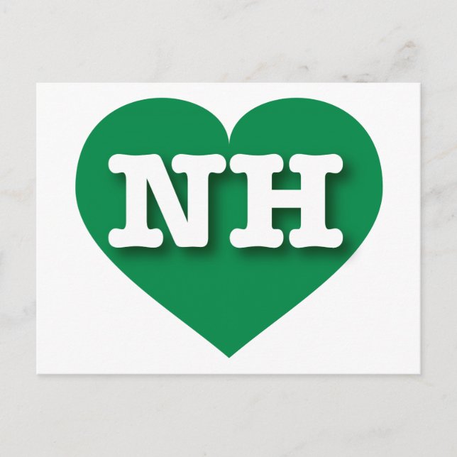 New Hampshire Green Heart - Große Liebe Postkarte (Vorderseite)