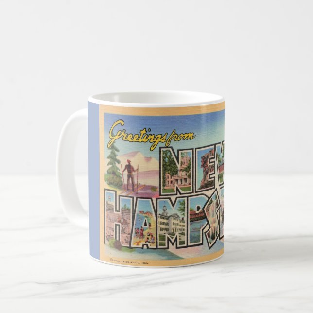 New Hampshire Greetings Tasse (Vorderseite Links)