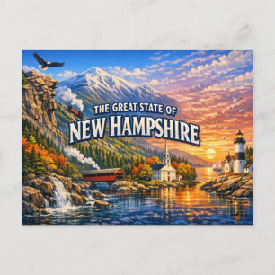 New Hampshire Grüße Postkarte