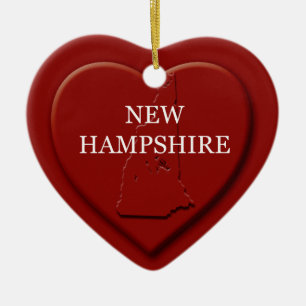 New Hampshire Heart Map Weihnachtsschmuck