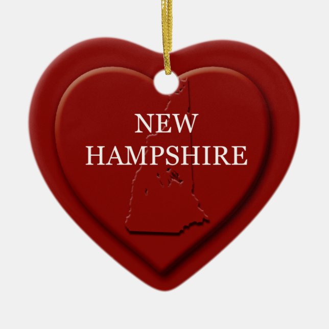 New Hampshire Heart Map Weihnachtsschmuck (Vorne)