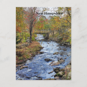 New Hampshire Herbstfluss Postkarte